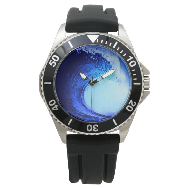 Blauwe golflengte van Surf Horloge (Voorkant)