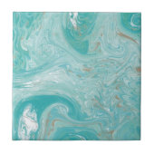 Blauwe golfmarmer tegeltje (Voorkant)