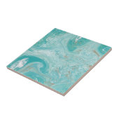 Blauwe golfmarmer tegeltje (Zijkant)