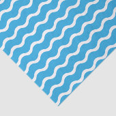 Blauwe golfpatroon tissuepapier (Detail)