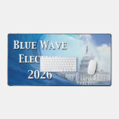 Blauwe Golfverkiezing 2026 Bureaumat (Keyboard & Muis)