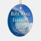 Blauwe Golfverkiezing 2026 Keramisch Ornament (Rechts)