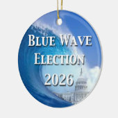 Blauwe Golfverkiezing 2026 Keramisch Ornament (Links)