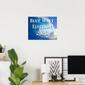 Blauwe Golfverkiezing 2026 Poster (Thuiskantoor)