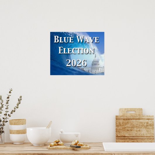 Blauwe Golfverkiezing 2026 Poster (Keuken)