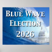 Blauwe Golfverkiezing 2026 Poster (Voorkant)