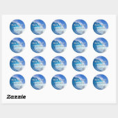 Blauwe Golfverkiezing 2026 Ronde Sticker (Vel)