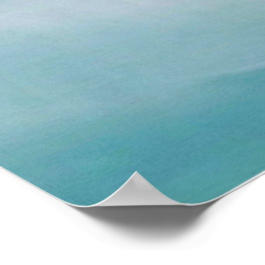 Blauwe golfzee van Georgia O'Keeffe Poster (Hoek)