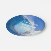 Blauwe golven aanpassen 2024 papieren bordje (Gekanteld)