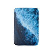  blauwe golven badmat (Voorkant Verticaal)