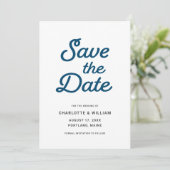 Blauwe Golven Bewaar de Datumkaart Save The Date (Staand voorkant)