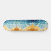 Blauwe golven bij Zand Beach Persoonlijk Skateboard (Horizontaal)