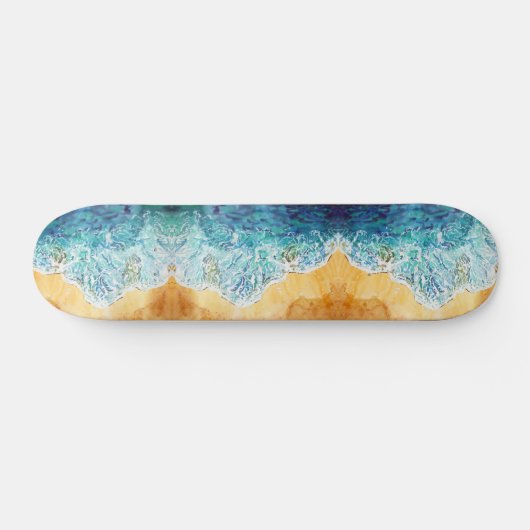 Blauwe golven bij Zand Beach Persoonlijk Skateboard (Horizontaal)