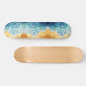 Blauwe golven bij Zand Beach Persoonlijk Skateboard (Horizontaal)