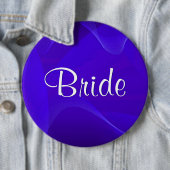 Blauwe golven Bride Ronde Button 6,0 Cm (In situ)