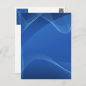 Blauwe golven briefkaart (Voorkant / Achterkant)