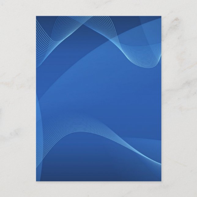 Blauwe golven briefkaart (Voorkant)