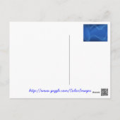 Blauwe golven briefkaart (Achterkant)
