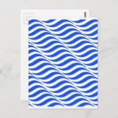 Blauwe golven briefkaart (Voorkant / Achterkant)