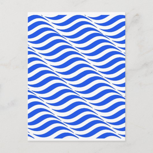 Blauwe golven briefkaart (Voorkant)