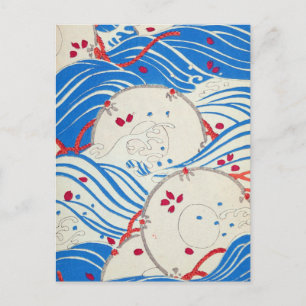  blauwe golven briefkaart