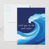 Blauwe golven briefkaart (Voorkant / Achterkant)