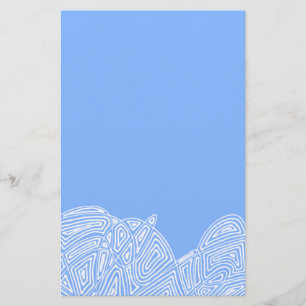 Blauwe golven briefpapier