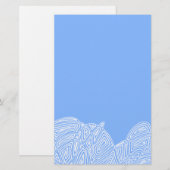 Blauwe golven briefpapier (Voorkant / Achterkant)