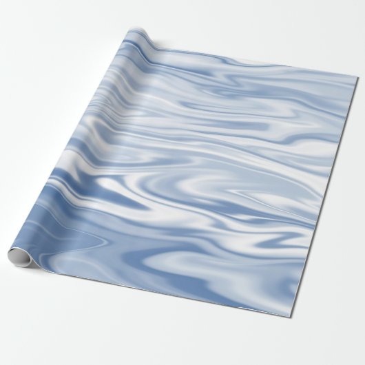 Blauwe golven cadeaupapier (Uitgerold)