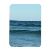 Blauwe golven die naar de kust stromen magneet (Verticaal)
