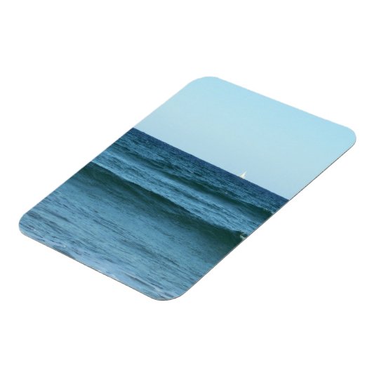Blauwe golven die naar de kust stromen magneet (Linkerzijde)
