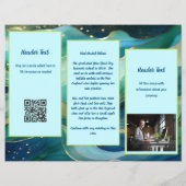 Blauwe golven Drievoudige Business Flyer Brochure (Achterkant)