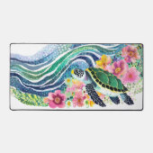 Blauwe golven en gelukkige walvissen bureaumat (Voorkant)