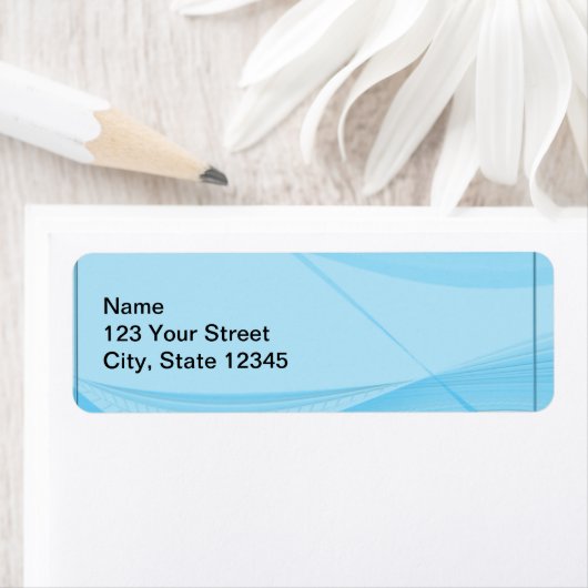 Blauwe golven etiket (Insitu)