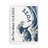 Blauwe golven gaan stemmen magneet (Verticaal)