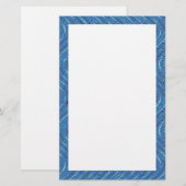 blauwe golven grens briefpapier (Voorkant / Achterkant)