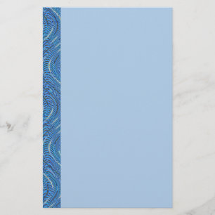 blauwe golven grens briefpapier