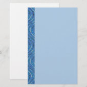 blauwe golven grens briefpapier (Voorkant / Achterkant)