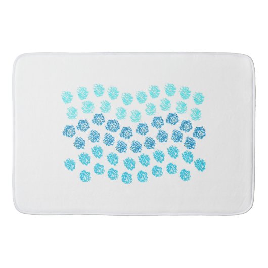 Blauwe golven grote badmat (Voorkant)