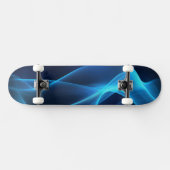Blauwe golven in gloeiend licht persoonlijk skateboard (Horizontaal)