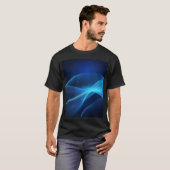 Blauwe golven in gloeiend licht t-shirt (Voorkant volledig)