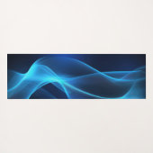 Blauwe golven in gloeiend licht yogamat (Achterkant (horizontaal))