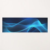 Blauwe golven in gloeiend licht yogamat (Voorkant (horizontaal))