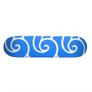 Blauwe golven in Japanse stijl Persoonlijk Skateboard