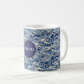 Blauwe Golven Koffiemok (Voorkant rechts)