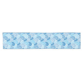 Blauwe golven korte tafelloper (Horizontaal)