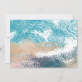 Blauwe golven kuddehuwelijk opslaan Datum Kaart (Achterkant)