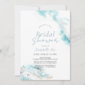 Blauwe golven kusten Vrijgezellenfeest Kaart (Voorkant)