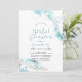 Blauwe golven kusten Vrijgezellenfeest Kaart (Staand voorkant)