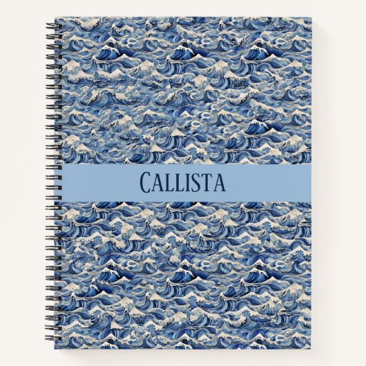 Blauwe Golven Notitieboek (Voorkant)